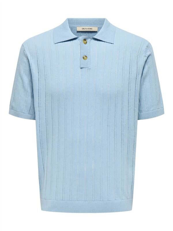 ONSKENT LIFE REG 12 SS POLO KNIT Erkek Mavi Kazak - 22033463