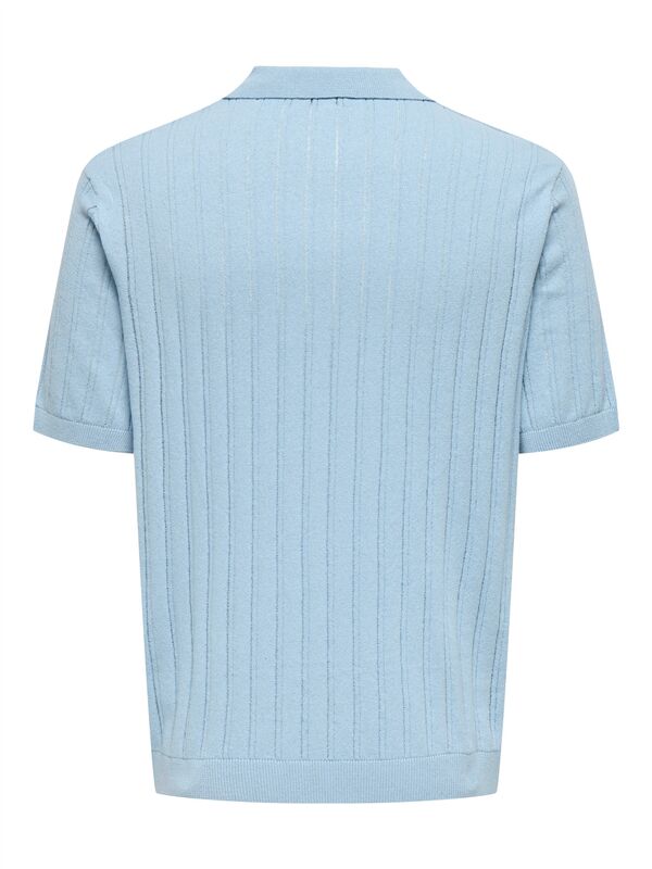 ONSKENT LIFE REG 12 SS POLO KNIT Erkek Mavi Kazak - 22033463