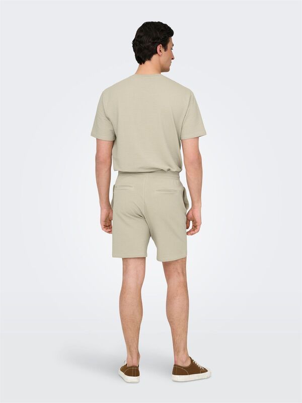 ONSKIAN LIFE REG SEERSUCKER SS TEE NOOS Erkek Gri T-Shirt - 22028692