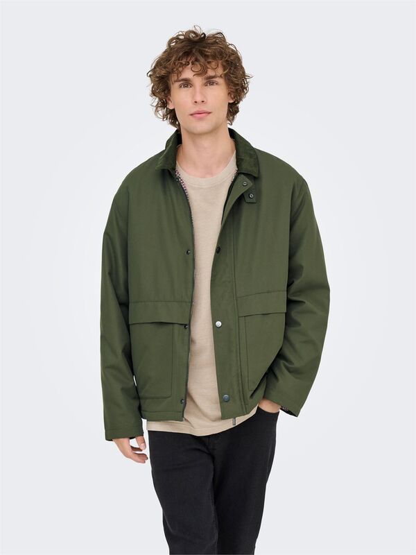 Only & Sons - ONSKOSMO PADDED JACKET OTW VD Erkek Yeşil Ceket - 22034856