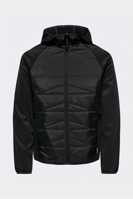 Only & Sons - ONSLAN MIX JACKET OTW NOOS Erkek Siyah Mont - 22029643