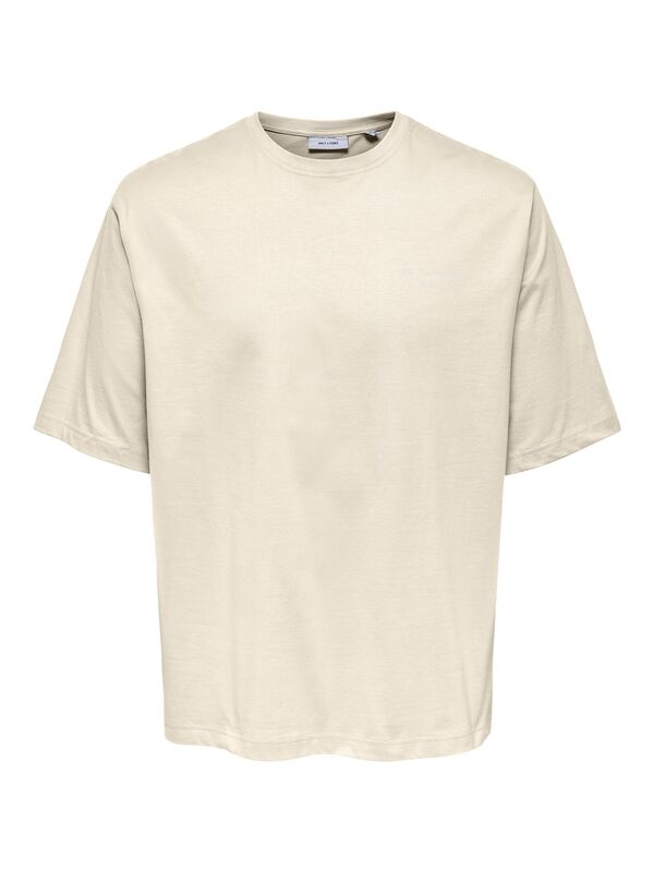 Only & Sons - ONSLES CLASSIQUES RLX PRINT SS TEE Erkek Bej T-Shirt - 22030601