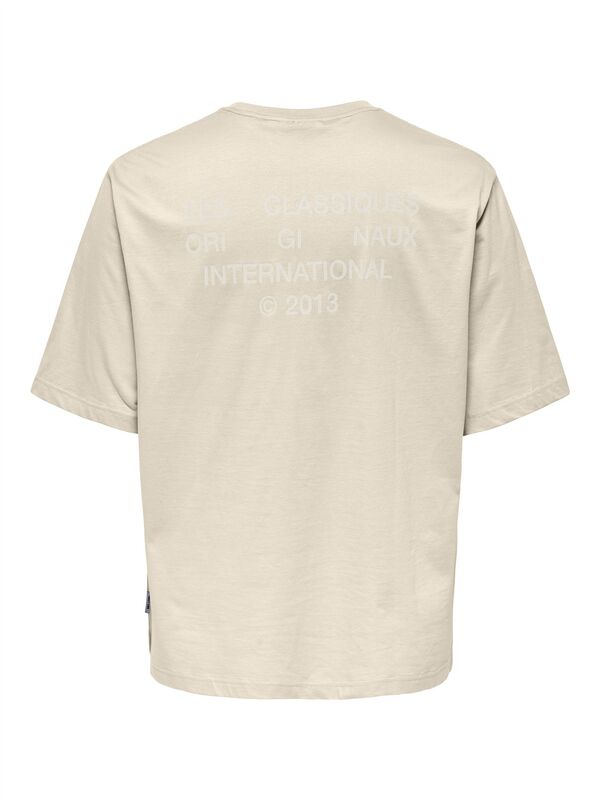 ONSLES CLASSIQUES RLX PRINT SS TEE Erkek Bej T-Shirt - 22030601