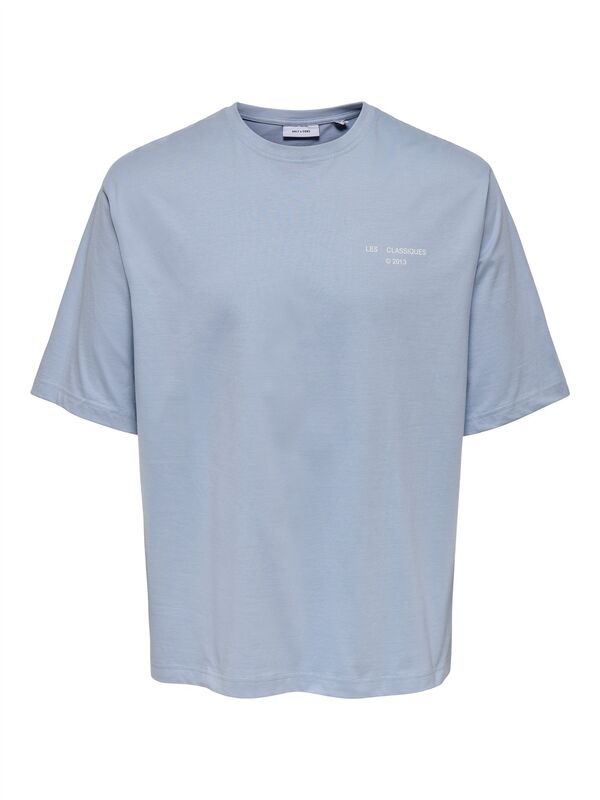 Only & Sons - ONSLES CLASSIQUES RLX PRINT SS TEE Erkek Mavi T-Shirt - 22030601