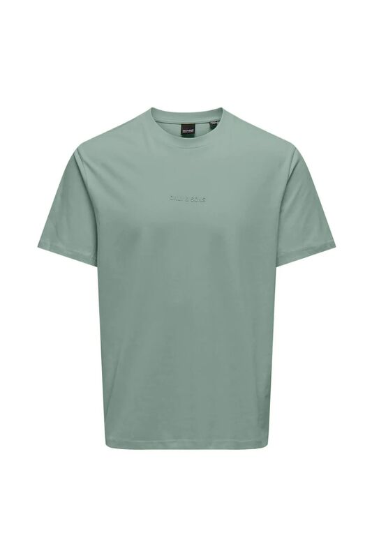 Only & Sons - ONSLEVI LIFE REG TEXT SS TEE NOOS Erkek Yeşil - 22028147
