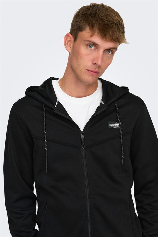 ONSLIAM REG HOODIE TRACKSUIT NOOS Erkek Siyah Sweatshirt - 22029842