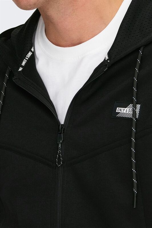 ONSLIAM REG HOODIE TRACKSUIT NOOS Erkek Siyah Sweatshirt - 22029842