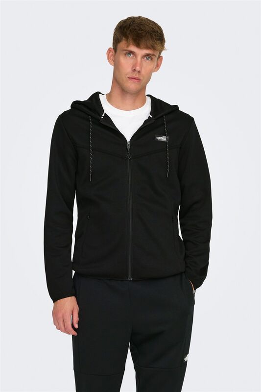 ONSLIAM REG HOODIE TRACKSUIT NOOS Erkek Siyah Sweatshirt - 22029842