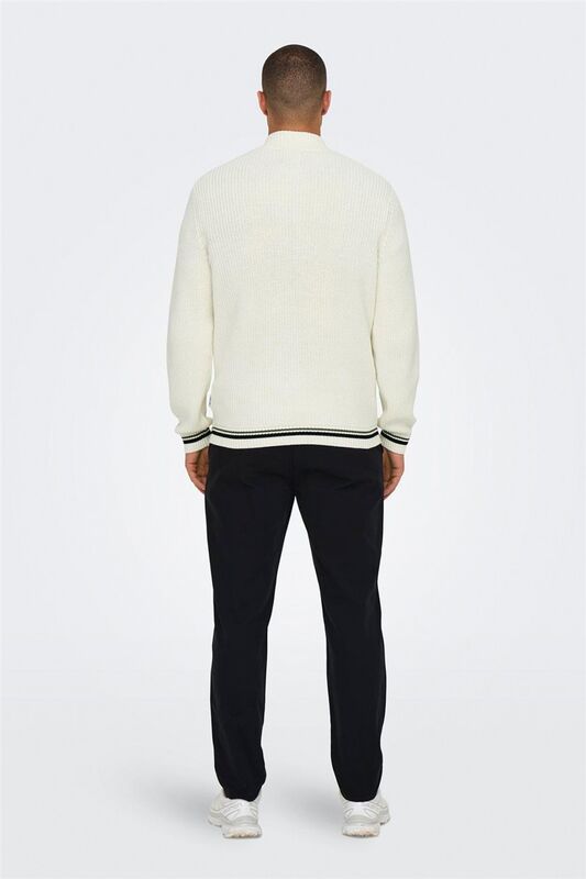 ONSLIMA LIFE REG 5 MIX BOX KNIT BTS Erkek Beyaz Kazak - 22031007