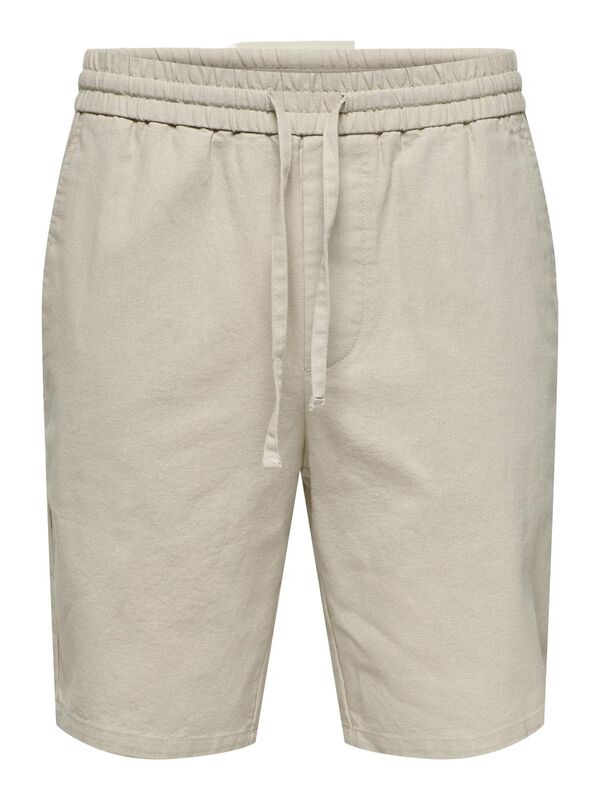 ONSLINUS 0007 COT LIN SHORTS NOOS Erkek Gri Şort - 22024967