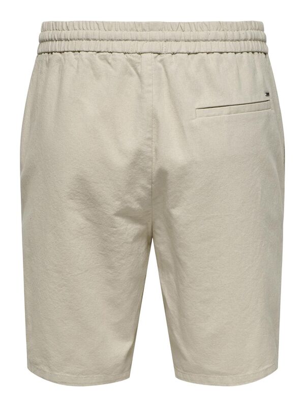 ONSLINUS 0007 COT LIN SHORTS NOOS Erkek Gri Şort - 22024967