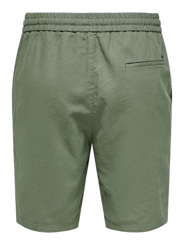 ONSLINUS 0007 COT LIN SHORTS NOOS Erkek Yeşil Şort - 22024967