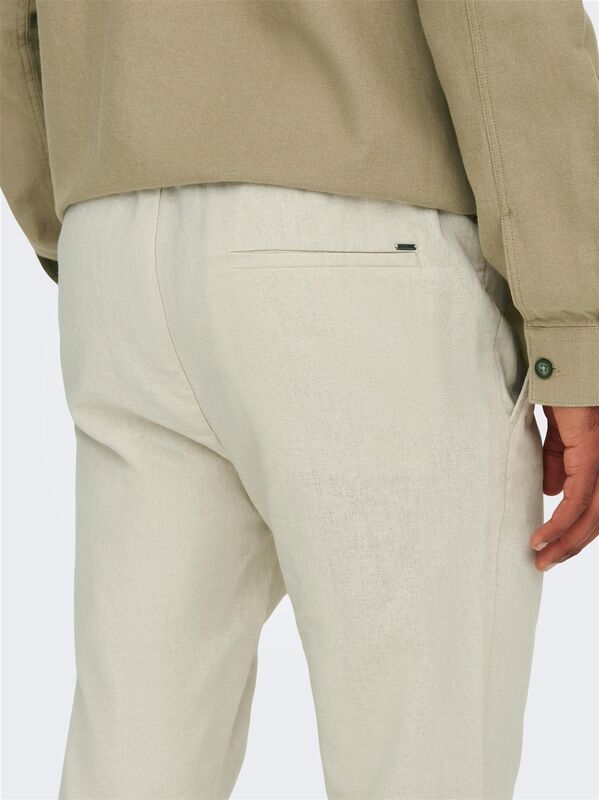 ONSLINUS CROP 0007 COT LIN PNT NOOS Erkek Gri Eşofman Altı - 22024966