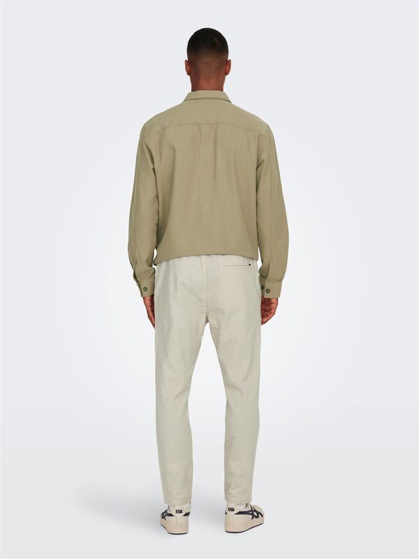 ONSLINUS CROP 0007 COT LIN PNT NOOS Erkek Gri Eşofman Altı - 22024966
