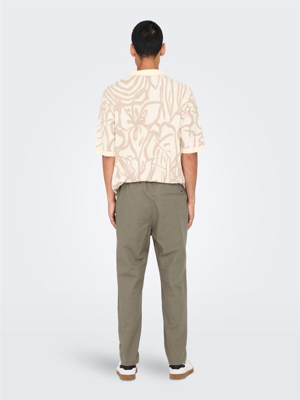 ONSLINUS CROP 0007 COT LIN PNT NOOS Erkek Gri Eşofman Altı - 22024966