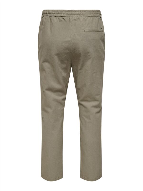 ONSLINUS CROP 0007 COT LIN PNT NOOS Erkek Gri Eşofman Altı - 22024966