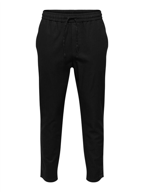 ONSLINUS CROP 0007 COT LIN PNT NOOS Erkek Siyah Eşofman Altı - 22024966