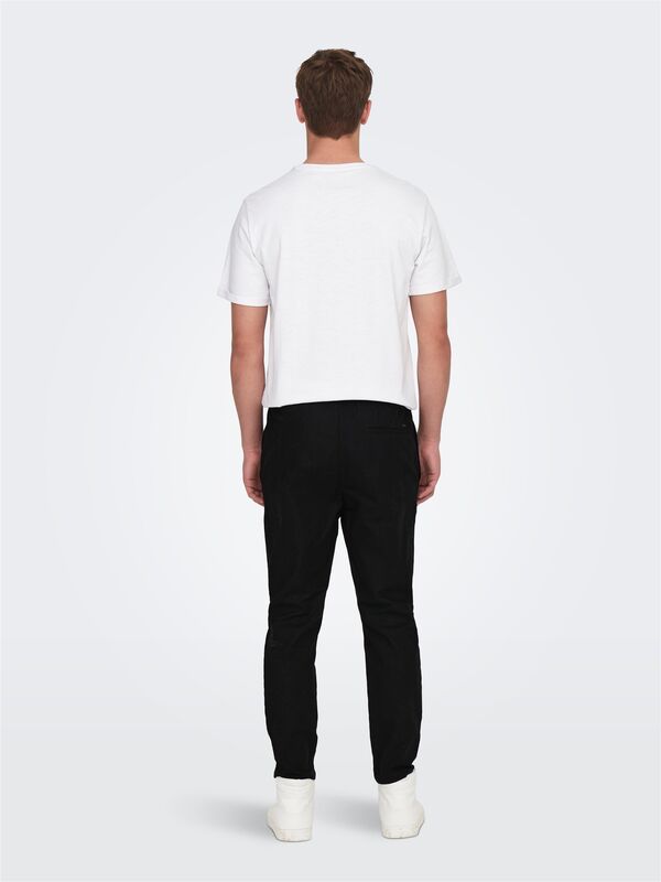ONSLINUS CROP 0007 COT LIN PNT NOOS Erkek Siyah Eşofman Altı - 22024966