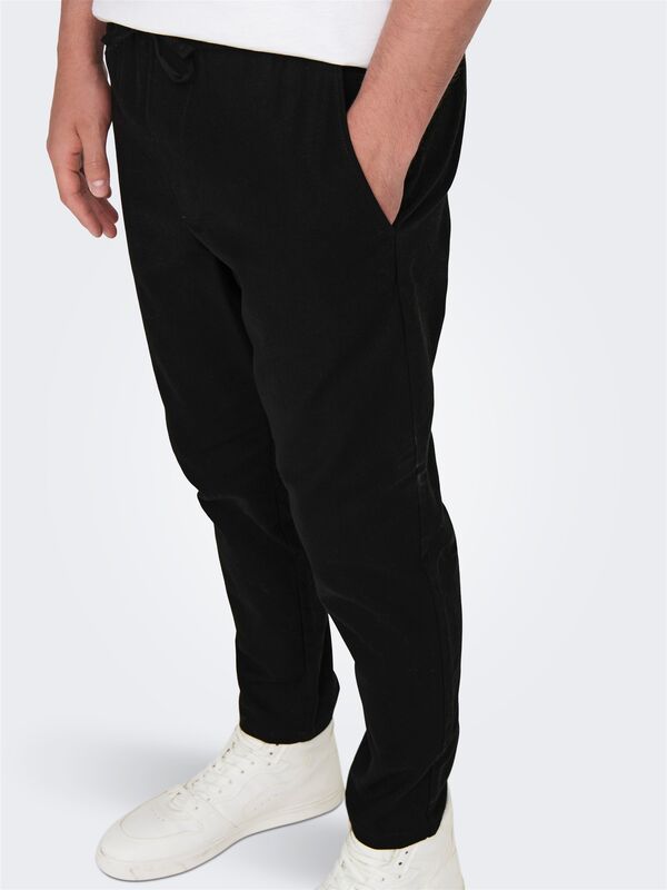 ONSLINUS CROP 0007 COT LIN PNT NOOS Erkek Siyah Eşofman Altı - 22024966
