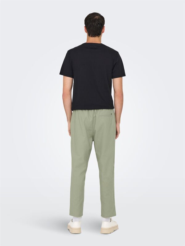 ONSLINUS CROP 0007 COT LIN PNT NOOS Erkek Yeşil Eşofman Altı - 22024966