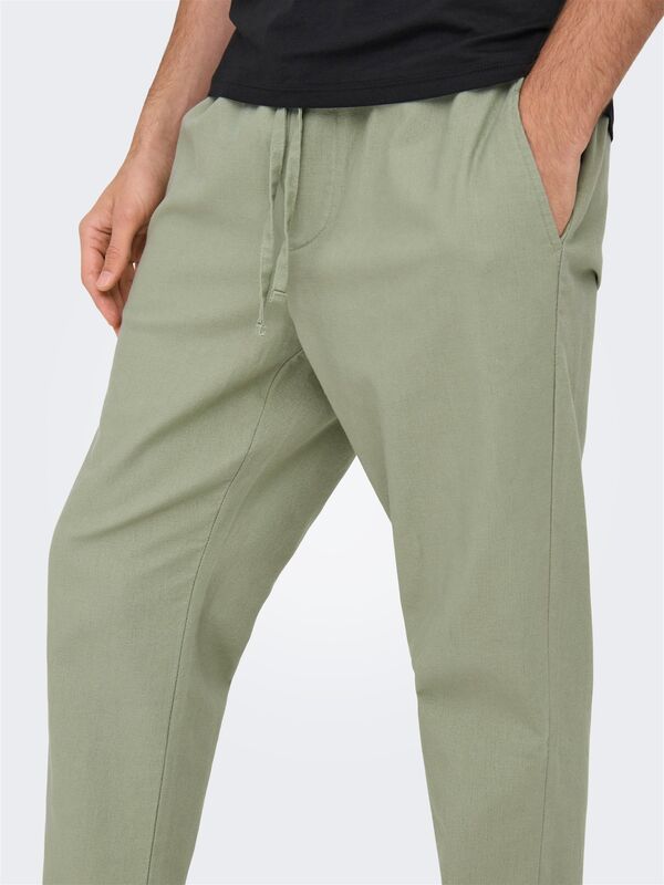 ONSLINUS CROP 0007 COT LIN PNT NOOS Erkek Yeşil Eşofman Altı - 22024966