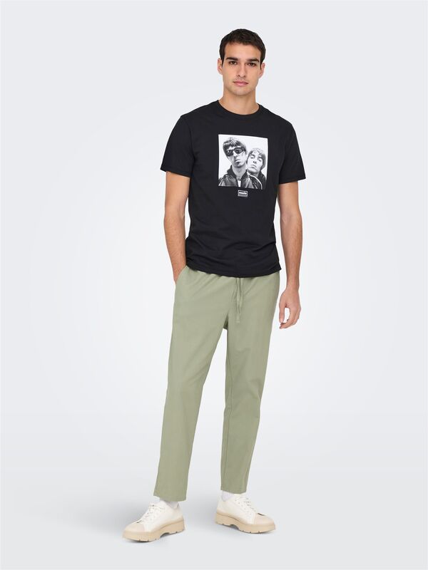 ONSLINUS CROP 0007 COT LIN PNT NOOS Erkek Yeşil Eşofman Altı - 22024966