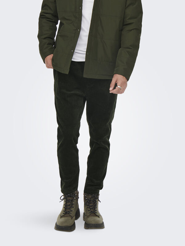 ONSLINUS CROPPED CORD 9912 PANT NOOS Erkek Yeşil Pantolon - 22019912