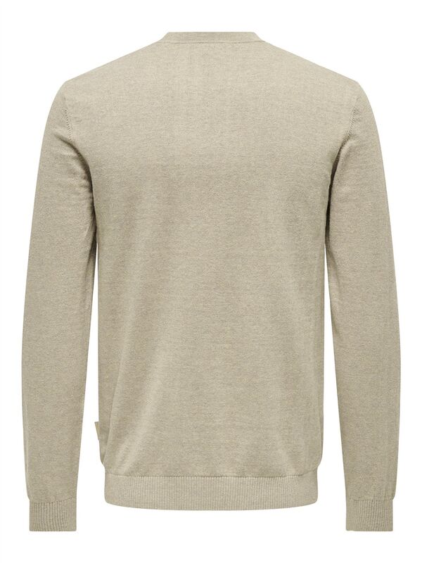 ONSLOUI REG 12 MEL CREW KNIT NOOS Erkek Bej Kazak - 22029951