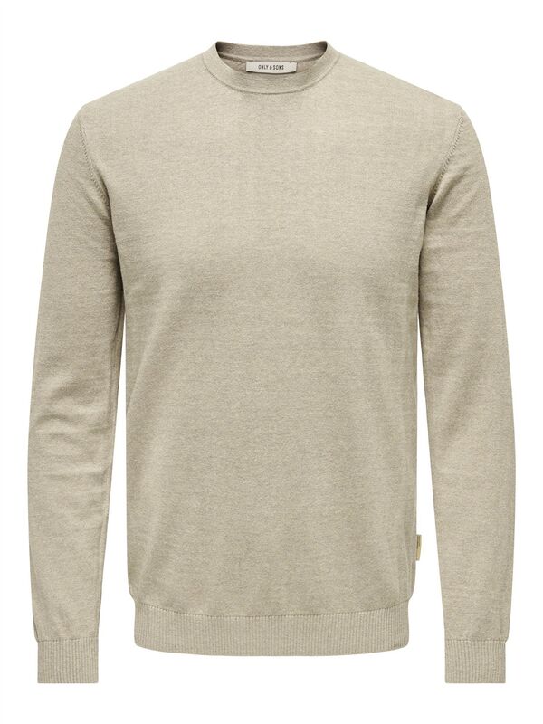ONSLOUI REG 12 MEL CREW KNIT NOOS Erkek Bej Kazak - 22029951
