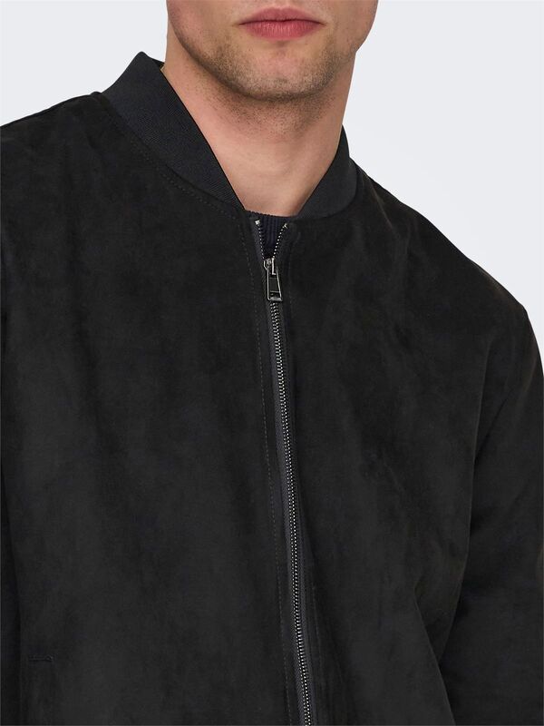 ONSLUCAS FAKE SUEDE BOMBER OTW NOOS Erkek Black Mont - 22027463