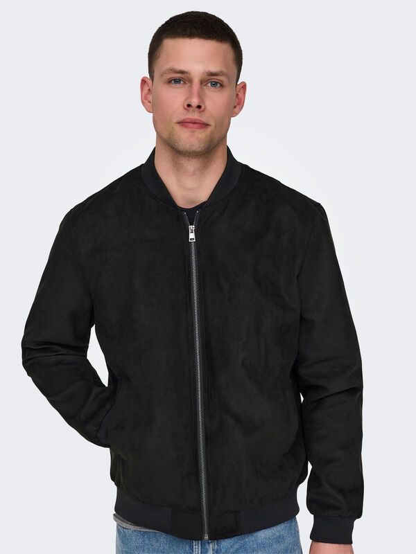 ONSLUCAS FAKE SUEDE BOMBER OTW NOOS Erkek Black Mont - 22027463