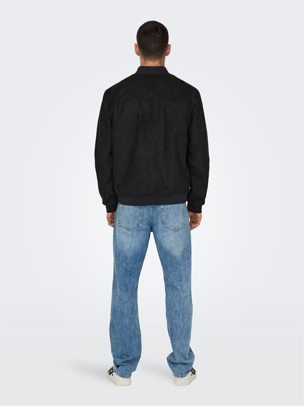 ONSLUCAS FAKE SUEDE BOMBER OTW NOOS Erkek Black Mont - 22027463