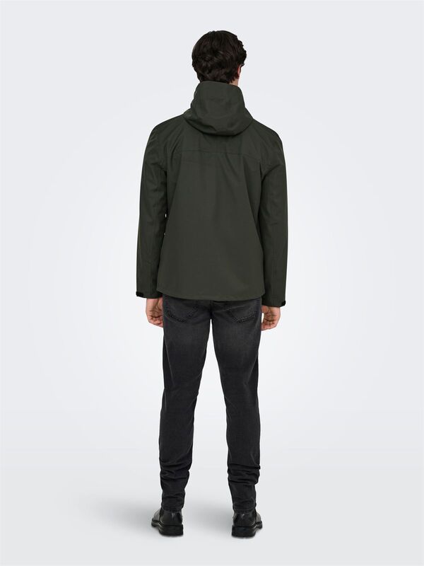 ONSLUKE WATERPROOF JACKET OTW VD Erkek Gri Mont - 22031606