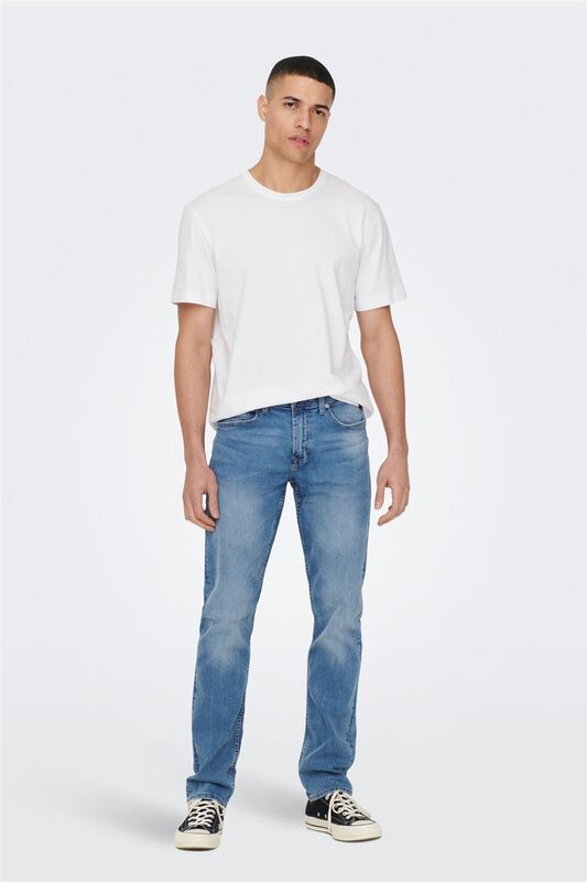 Only & Sons - ONSMAX LIFE SS STITCH TEE NOOS Erkek Beyaz T-Shirt - 22025208