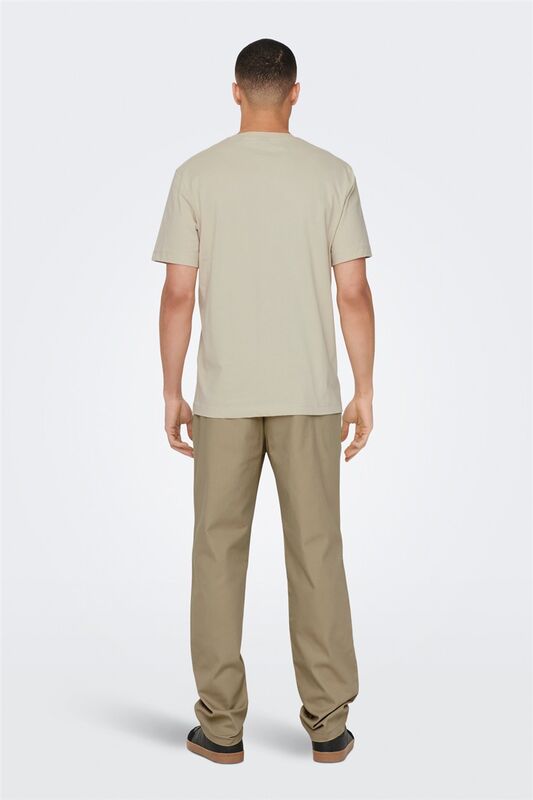 ONSMAX LIFE SS STITCH TEE NOOS Erkek Sarı T-Shirt - 22025208