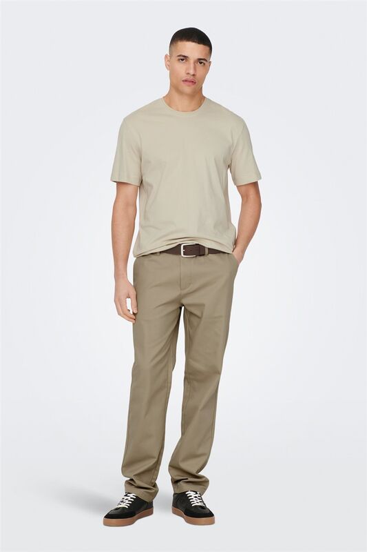 ONSMAX LIFE SS STITCH TEE NOOS Erkek Sarı T-Shirt - 22025208