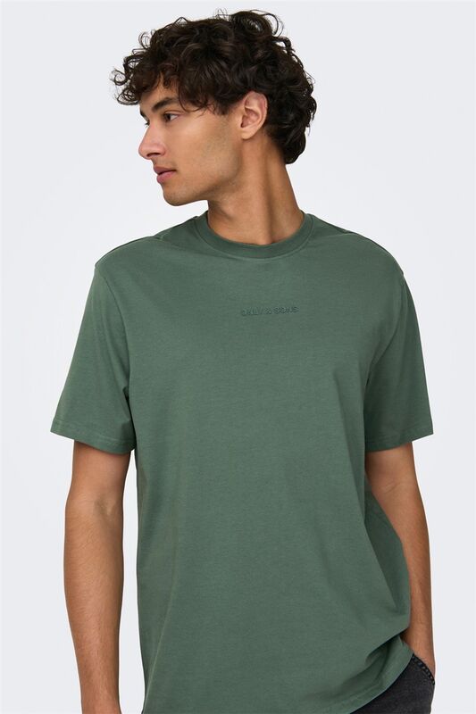 ONSMAX LIFE SS STITCH TEE NOOS Erkek Yeşil T-Shirt - 22025208