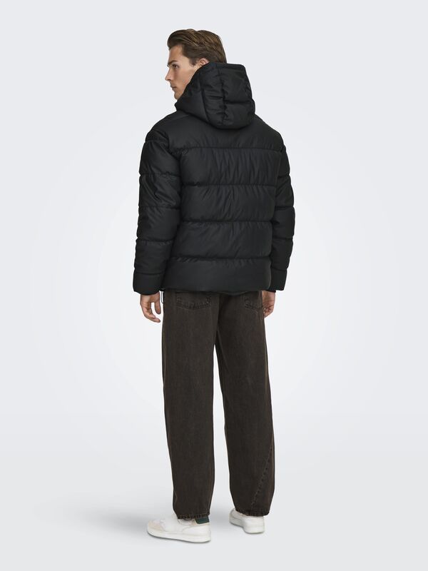 ONSMICHAEL WATER REP. PUFFER OTW Erkek Siyah Mont - 22033698