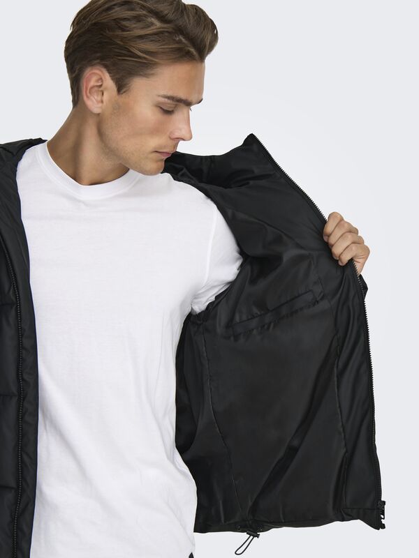 ONSMICHAEL WATER REP. PUFFER OTW Erkek Siyah Mont - 22033698