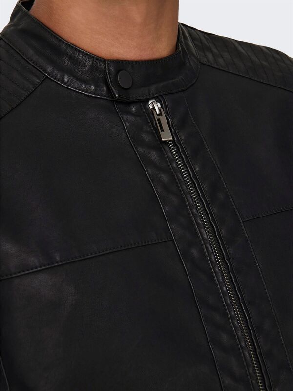 ONSMIKE PU RACER JACKET OTW NOOS Erkek Siyah Ceket - 22012339