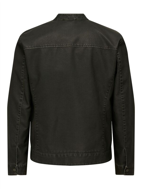 ONSMIKE PU RACER JACKET OTW NOOS Erkek Siyah Ceket - 22012339