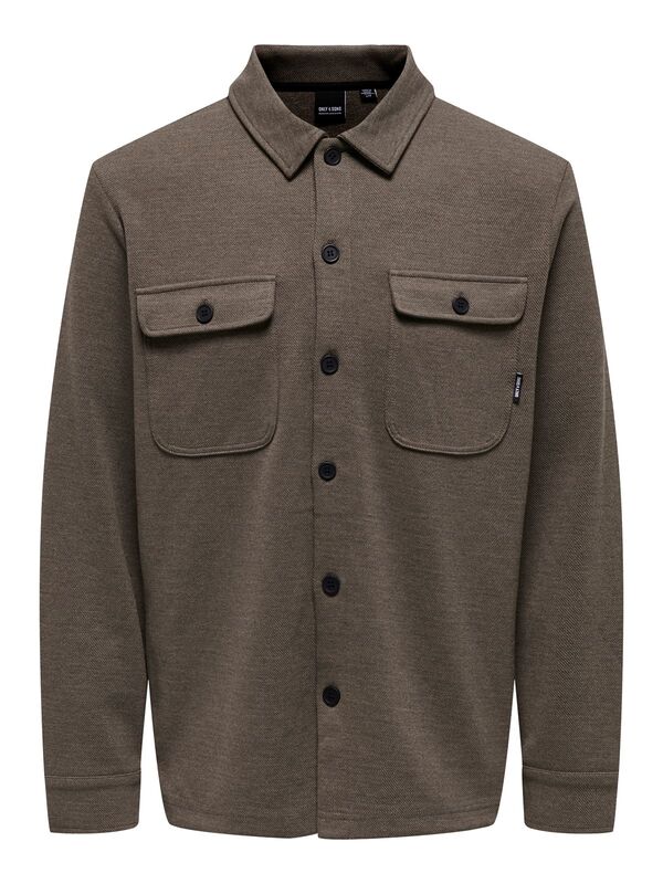 Only & Sons - ONSNEWKODYL OVERSHIRT SWEAT NOOS Erkek Kırmızı UK Gömlek - 22021279