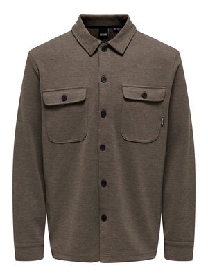 Only & Sons - ONSNEWKODYL OVERSHIRT SWEAT NOOS Erkek Kırmızı UK Gömlek - 22021279
