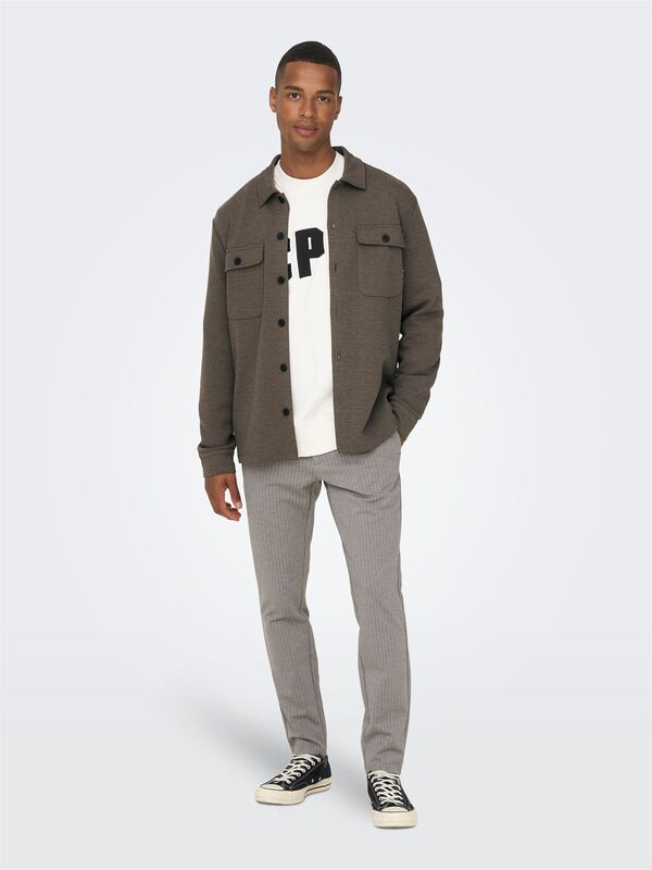 ONSNEWKODYL OVERSHIRT SWEAT NOOS Erkek Kırmızı UK Gömlek - 22021279