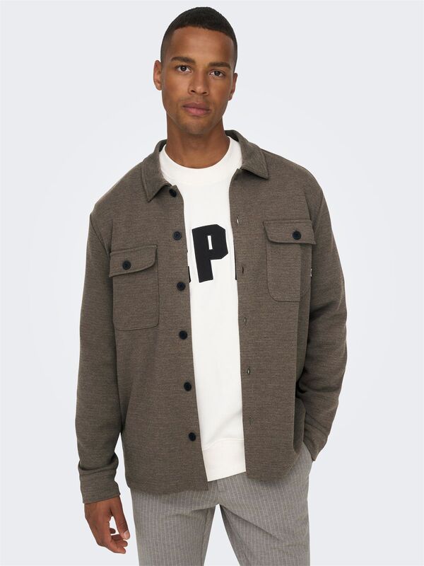 ONSNEWKODYL OVERSHIRT SWEAT NOOS Erkek Kırmızı UK Gömlek - 22021279