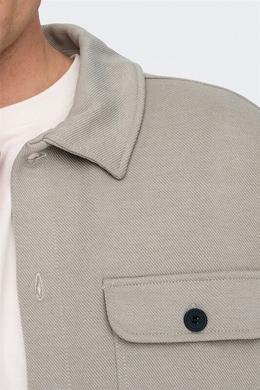 ONSNEWKODYL OVERSHIRT SWEAT NOOS Erkek Kahverengi UK Gömlek - 22021279