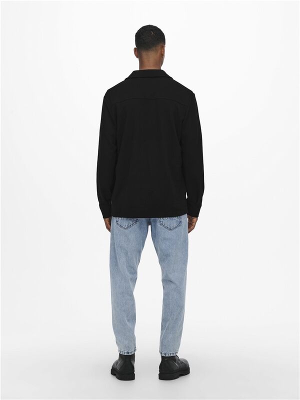 ONSNEWKODYL OVERSHIRT SWEAT NOOS Erkek Siyah UK Gömlek - 22021279