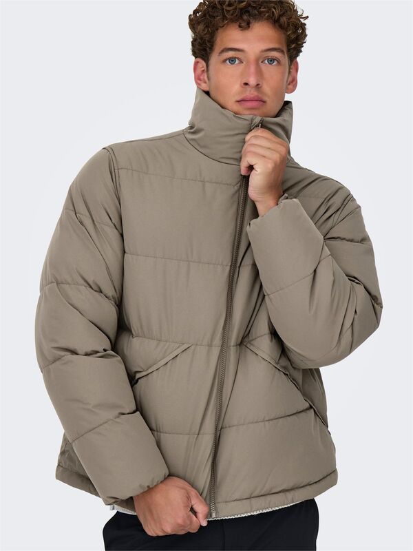Only & Sons - ONSPACK LIFE PUFFER JACKET OTW Erkek Gri Mont - 22034718