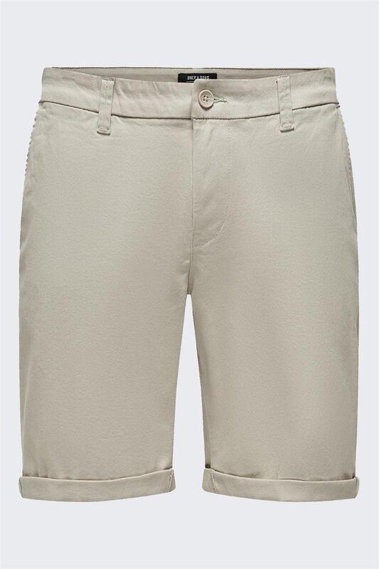 Only & Sons - ONSPETER LIFE REGULAR 0013 SHORTS NOOS Erkek Bej Şort - 22027905