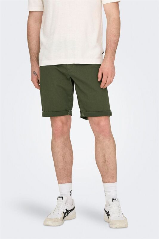 Only & Sons - ONSPETER LIFE REGULAR 0013 SHORTS NOOS Erkek Yeşil Şort - 22027905